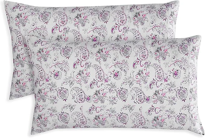 World-Class Elegant Comfort Paisley Pattern Pillowcase 1500 Premium Hotel Quality Versatile