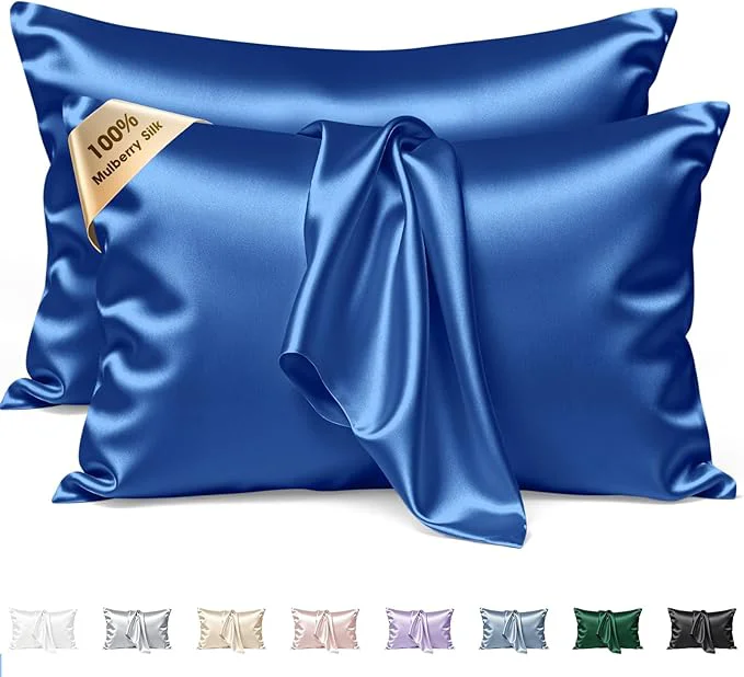 Original Silk Pillow Cases 2 Pack Queen Size Mulberry Silk Pillowcase Set of 2 Green