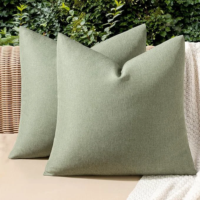 Outstanding MIULEE Pack of 2 Decorative Outdoor Solid Waterproof Throw Pillow Covers Spring Next-Generation