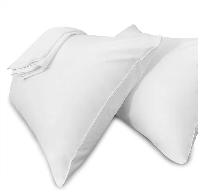 Convenient Precoco White Pillow Cases Standard Size- Cotton Pillowcase Covers User-Friendly