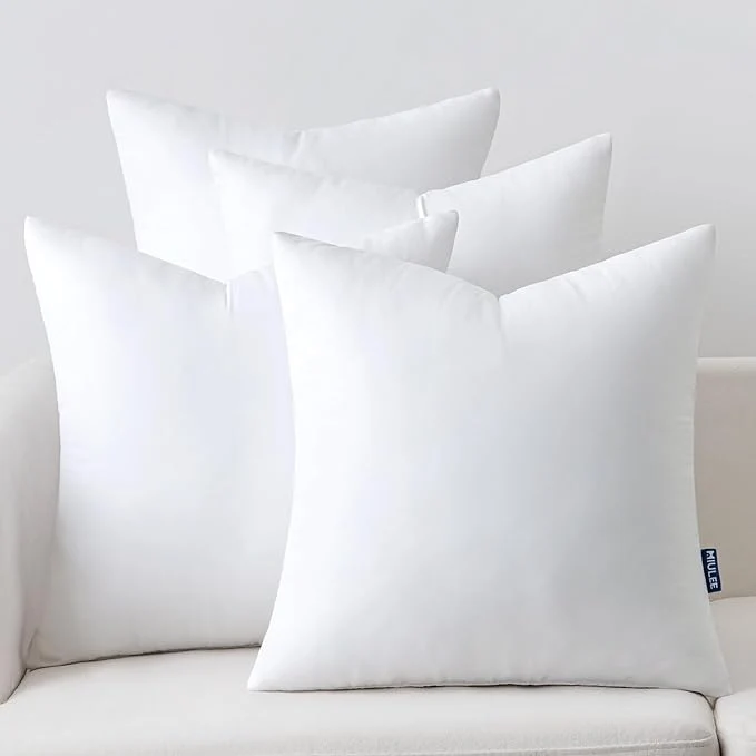 Premium Material MIULEE 20×20 Inch Throw Pillow Insert Set of 4 Premium Pillow Stuffer Sham Prestigious