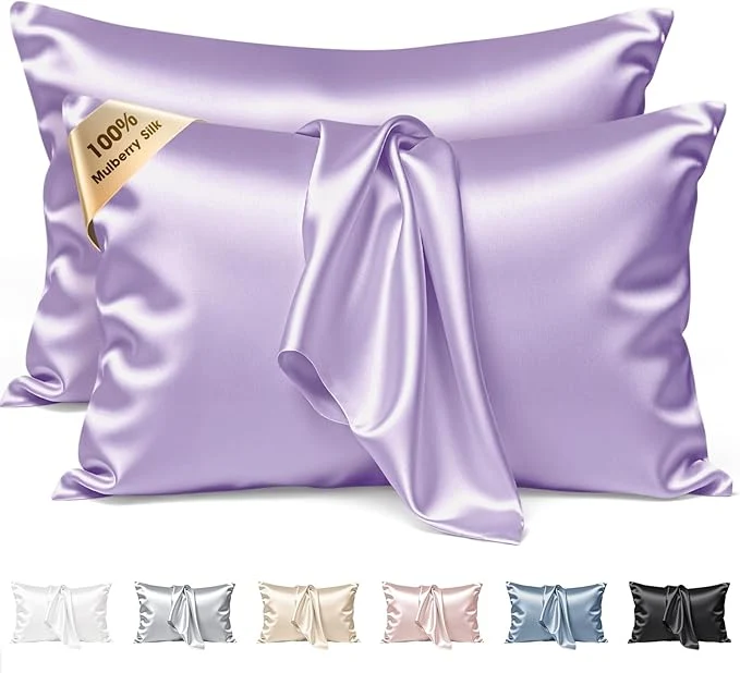 Smart Silk Pillow Cases 2 Pack Queen Size Mulberry Silk Pillowcase Set of 2 Certified
