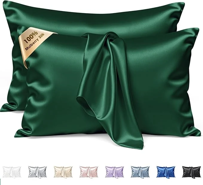 Prestigious Silk Pillow Cases 2 Pack King Size Mulberry Silk Pillowcase Set of 2 Excellent