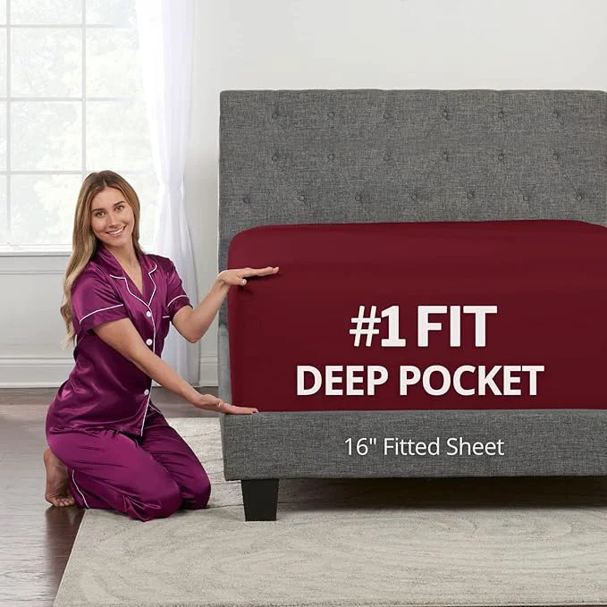 Versatile Kids Twin XL Fitted Sheet 16′ Deep Pockets Fit ly 14’18’ Mattress Original Design