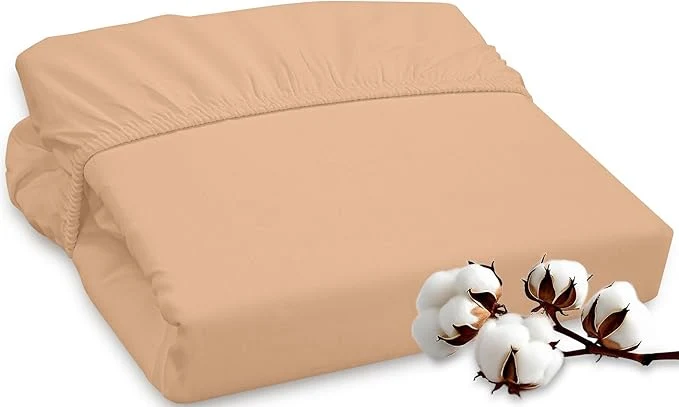 User-Friendly ROYALE LINENS 300 Thread Count Long Staple Combed Cotton Fitted Sheet Full Soft