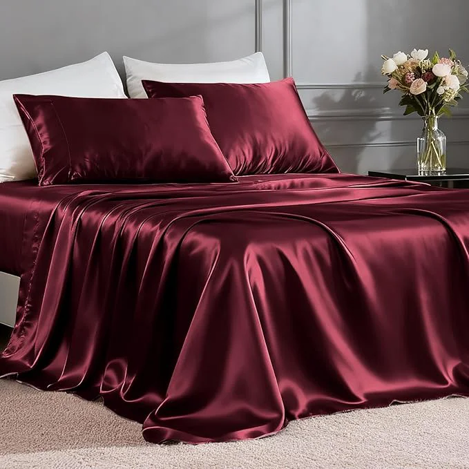 World-Class FreshCulture Satin Sheets King Size Eco-Friendly