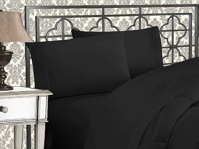 Flexible Elegant Comfort Luxurious 1500 Premium Hotel Quality Microfiber Three Line Selected