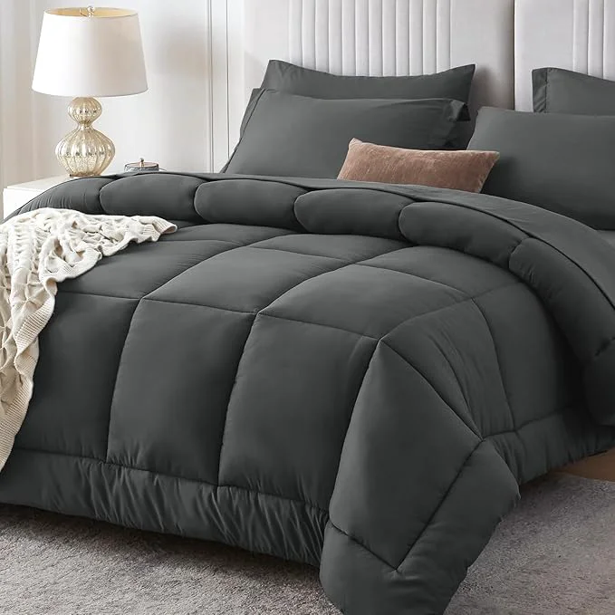 Verified Sasttie Queen Comforter Set 7 Pieces Bed in a Bag Queen Complete Bedding Set Expertly Made