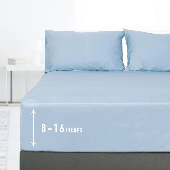 Easy-to-Use Sunflower Full Fitted Sheet 1-Piece Deep Pocket Fitted Bottom Sheet 16 Natural