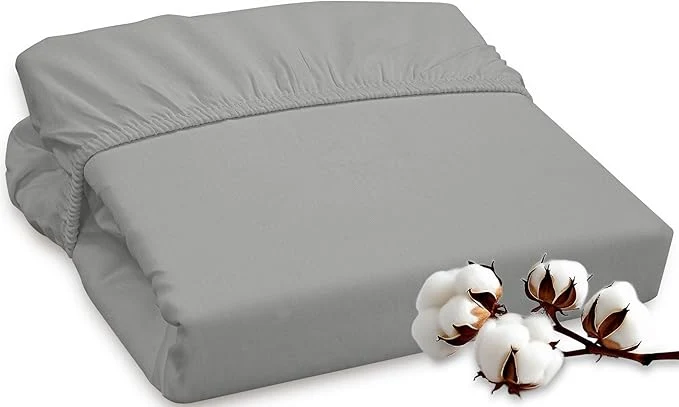 Efficient ROYALE LINENS 300 Thread Count Long Staple Combed Cotton Fitted Sheet Convenient