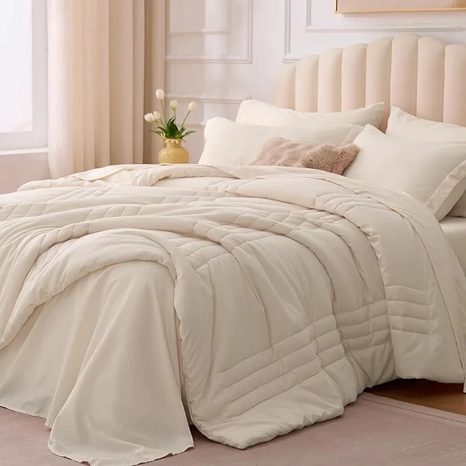 Carefully Designed Full Comforter Set Beige Original