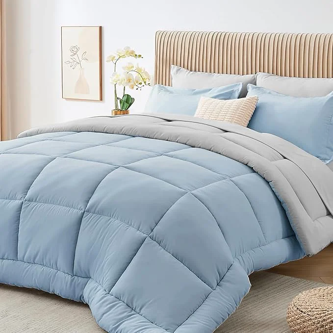 Classic Sasttie Full Size Comforter Sets 7 Pieces Reversible Bed in a Bag Full Official