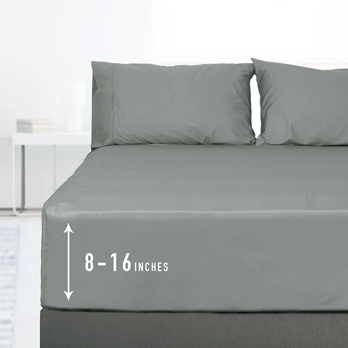 Proven Sunflower Queen Fitted Sheet 1-Piece Deep Pocket Fitted Bottom Sheet 16 Eco-Friendly
