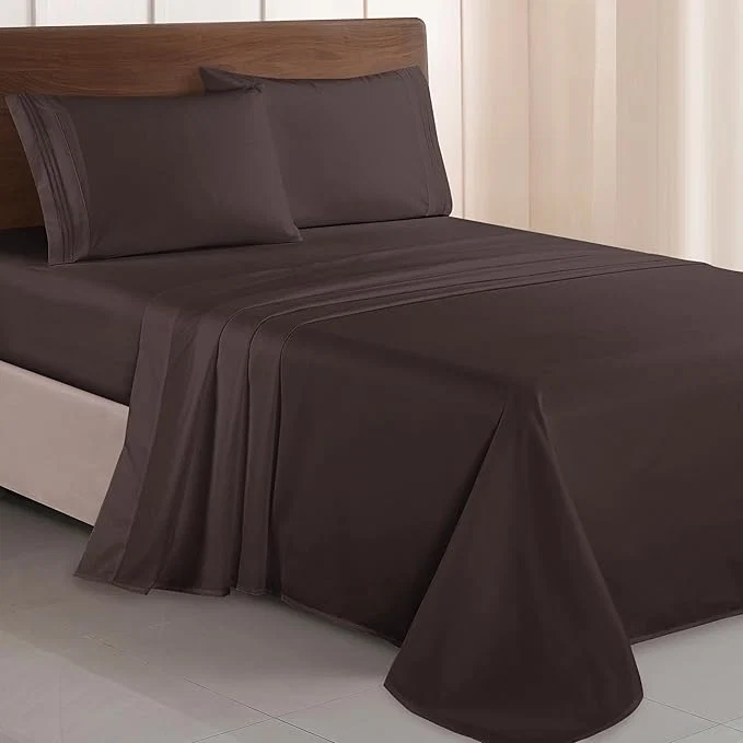 Selected Elegant Comfort Luxurious 1500 Premium Hotel Quality Microfiber Three Line Solid