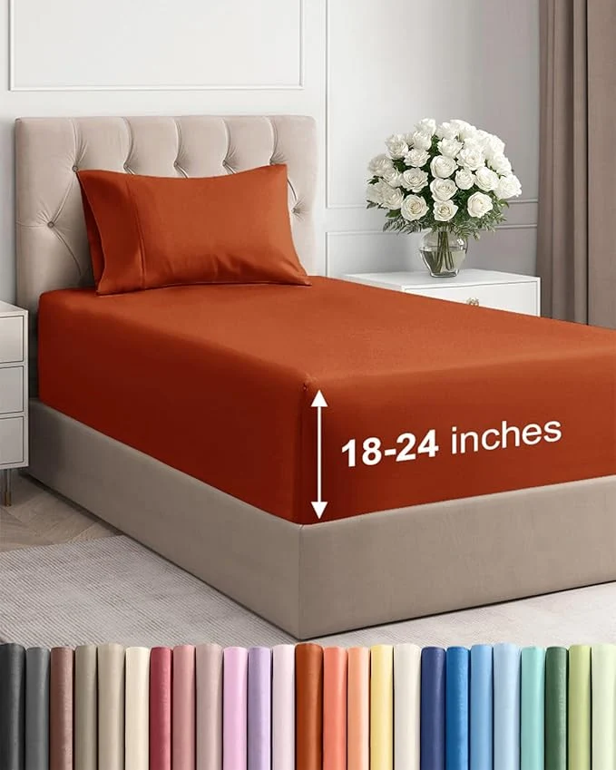Solid Extra Deep Twin Sheet Set Proven
