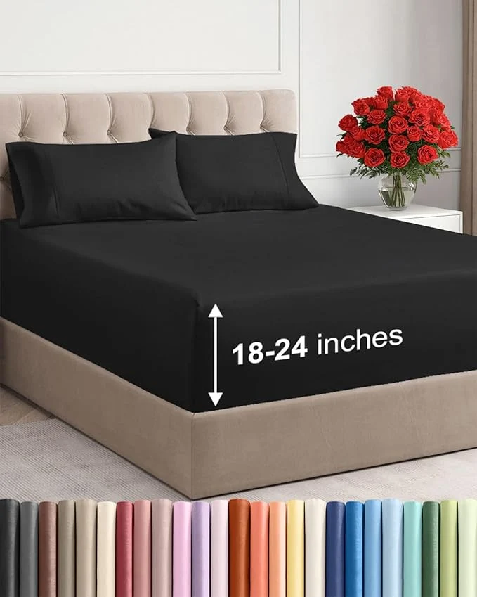 Fine Extra Deep Queen Sheet Set Pure