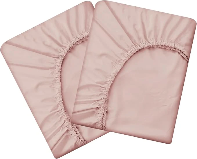 Detailed HBHLFZ King Fitted Sheet Only 2 Pack Soft Breathable Bottom Sheet Unique