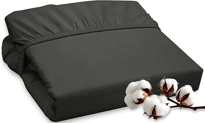 Sustainable ROYALE LINENS 300 Thread Count Long Staple Combed Cotton Fitted Sheet Twin Professional
