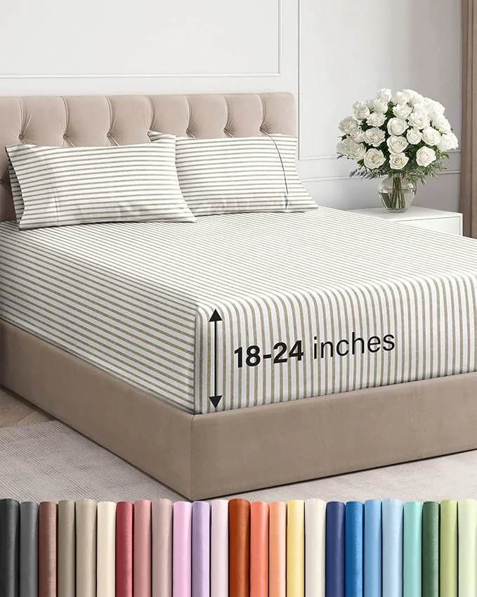 Stylish Extra Deep Cal King Sheet Set Verified
