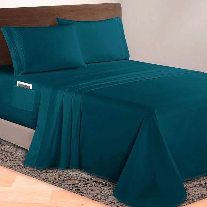 Easy-to-Use Elegant Comfort Luxurious 1500 Premium Hotel Quality Microfiber 4-Piece Sheet Durable