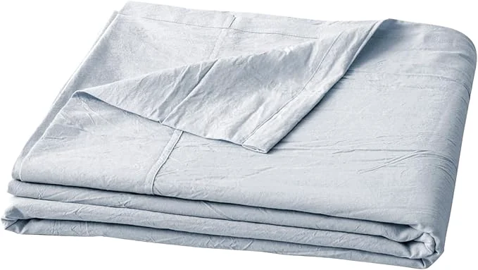 Breathable OUCH Flat Sheet Only Washed Cotton Linen Feel Wrinkle- Smart