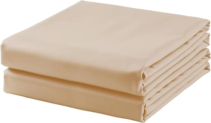 Certified 2-Pack Cotton Twin Flat Sheet Only 600 Thread Count Egyptian Cotton Top Comfortable