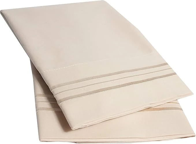 Relaxed 2 Pack Pillow Case Set 1800 Series Fine Brushed Microfiber Pillowcases High-End