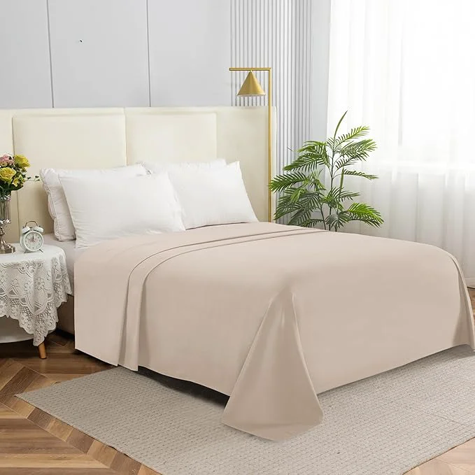 Fine Crafted Elegant Comfort Premium Hotel Quality 1-Piece Flat Sheet Luxury Softest 1500 High-Quality