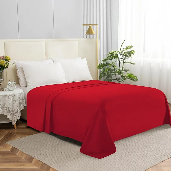 Smooth Elegant Comfort Premium Hotel Quality 1-Piece Flat Sheet Luxury Softest 1500 Modern