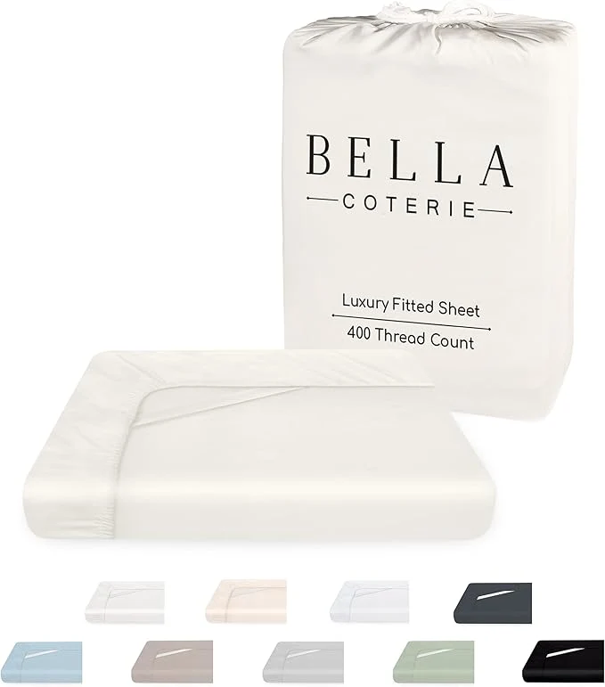 Fine Bella Coterie King Size Fitted Sheet Only Luxury Bamboo Viscose Efficient