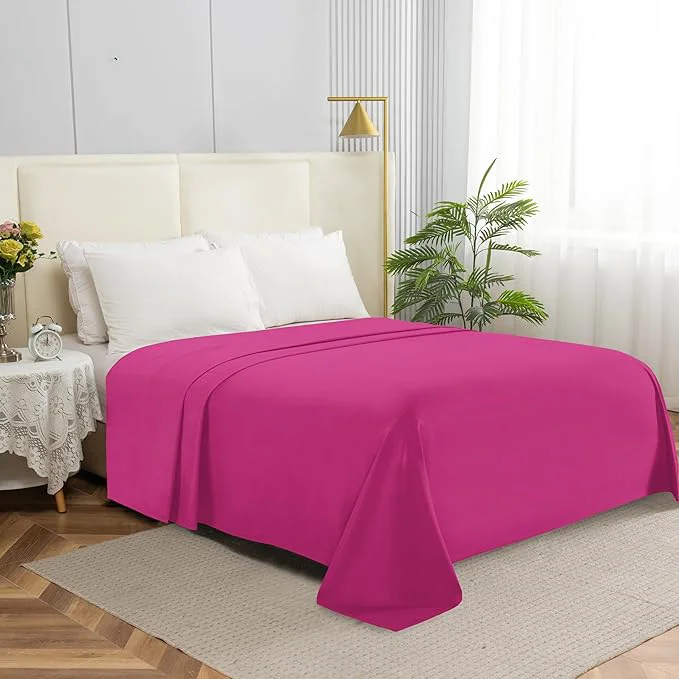 Refined Elegant Comfort Premium Hotel Quality 1-Piece Flat Sheet Luxury Softest 1500 Solid