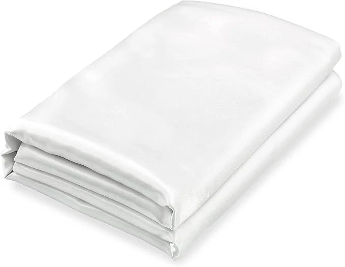 First-Class Homiest White Satin King Size Luxury Flat Sheet Exceptional