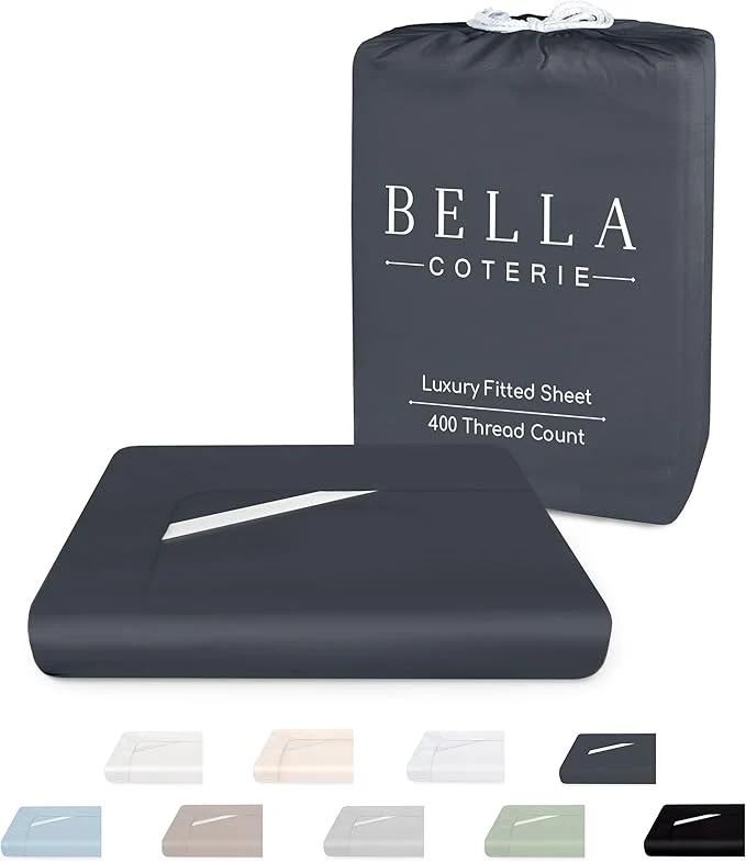 Easy-to-Use Bella Coterie Luxury Bamboo Viscose King Size Fitted Sheet Only Elite