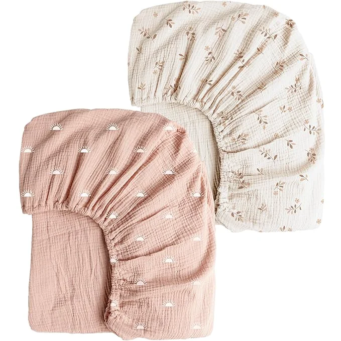 Authentic Konssy Muslin Crib Sheets for Girl Boy Contemporary