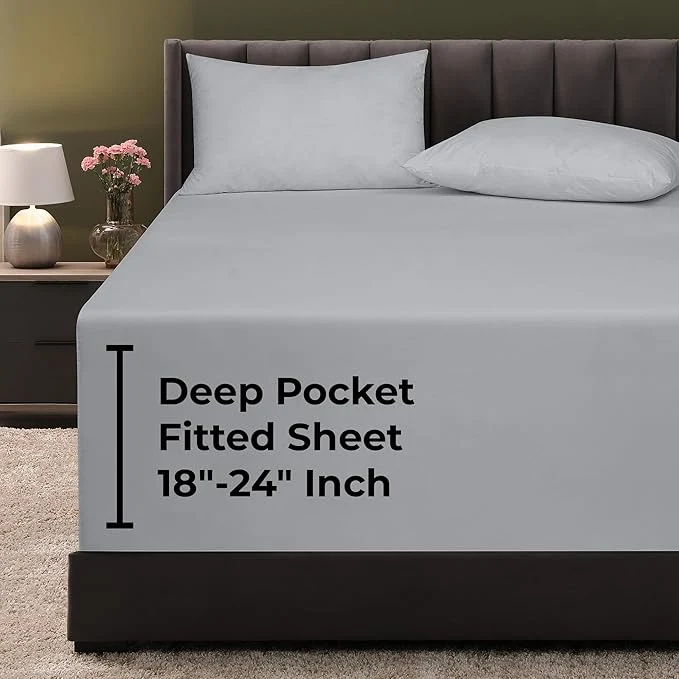 Convenient Royale Linens Extra Deep Pocket Twin Fitted Sheet Only Practical