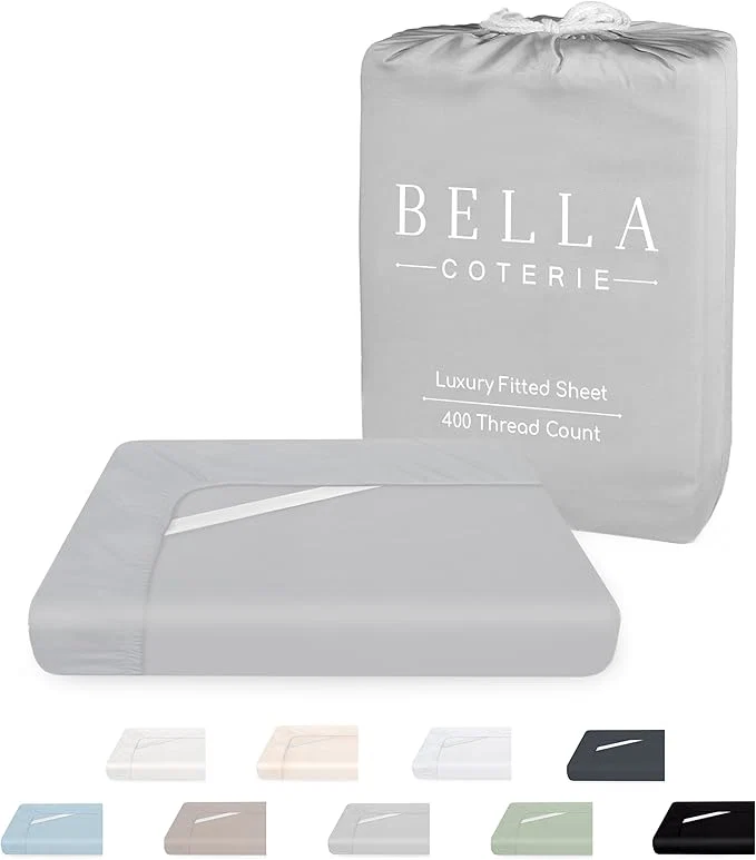 Reusable Bella Coterie King Size Fitted Sheet Only Luxury Bamboo Viscose Crafted