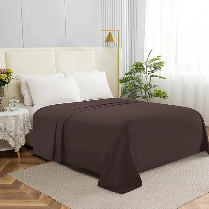 Stylish Elegant Comfort Premium Hotel Quality 1-Piece Flat Sheet Luxury Softest 1500 Functional