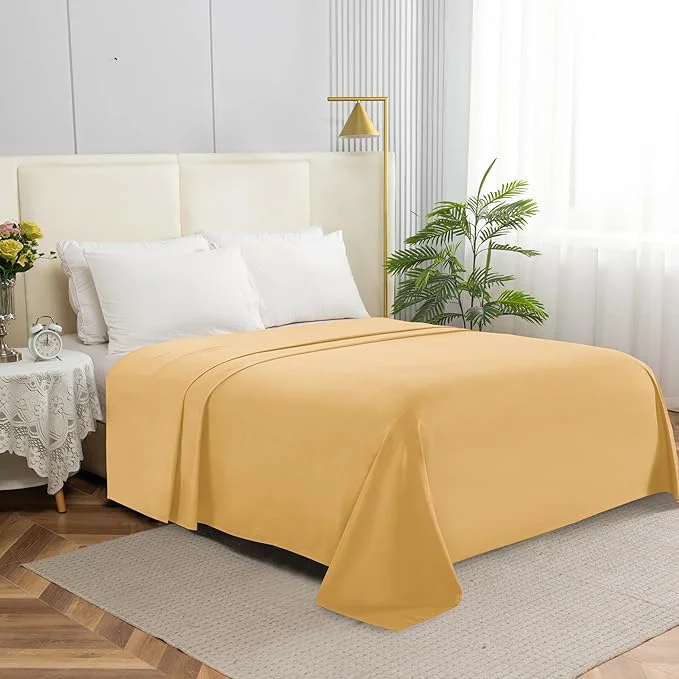 Artisan Elegant Comfort Premium Hotel Quality 1-Piece Flat Sheet Luxury Softest 1500 Healthy