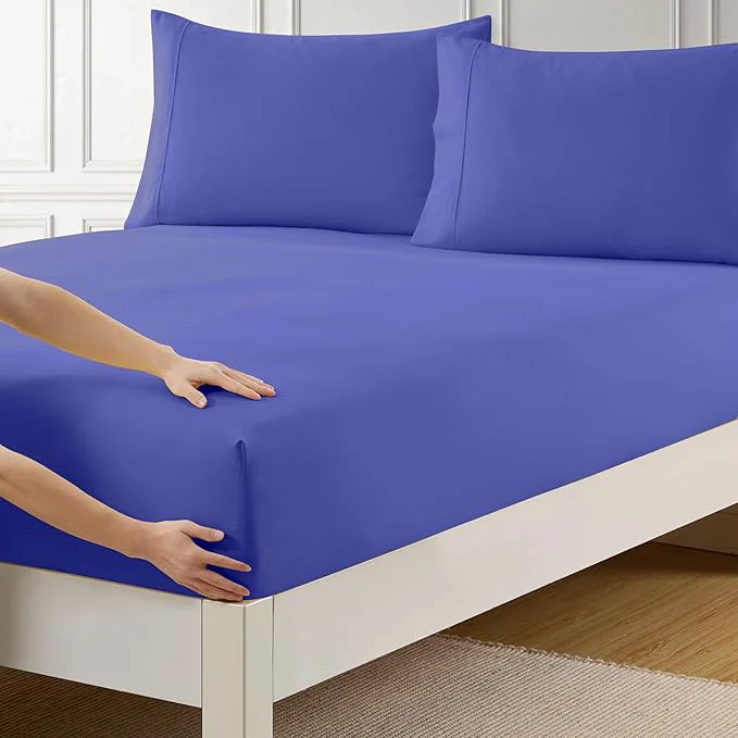Safe Twin XL Fitted Sheet Only with Full Elastic Built in Corner Sheet Straps to Sophisticated