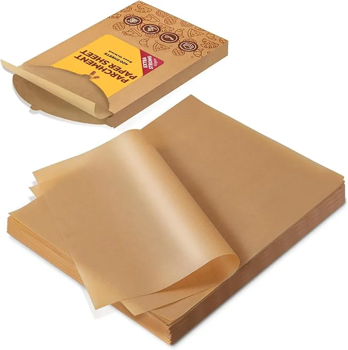 Versatile Katbite 400PCS Unbleached Parchment Paper Sheets 12 x 16 IN Pre-Cut Baking High-Quality
