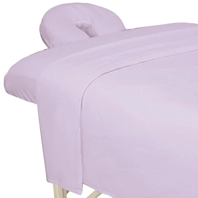 Excellent ForPro Premium Flannel 3-Piece Massage Sheet Set English Rose Reliable