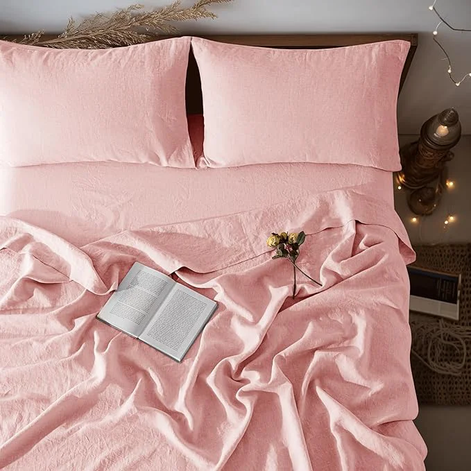 Sustainable LBRO2M Pure Linen Sheet Set Deep Pocket Up to 16 Bed Sheets Sets Prestigious