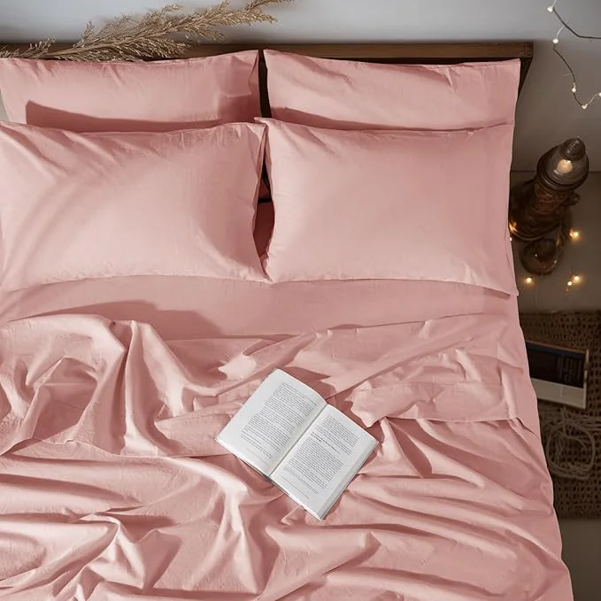 Smooth LBRO2M Pure Linen Sheet Set Deep Pocket Up to 16 Bed Sheets Sets Trendy