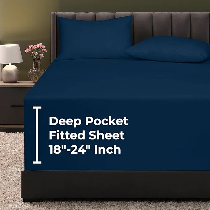 Relaxed Royale Linens Extra Deep Pocket Queen Fitted Sheet Only Specialty