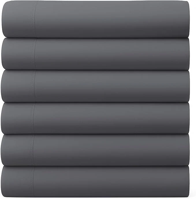Versatile GOLD TEXTILES Full Flat Sheet 12 Pack – Brushed Microfiber Top Sheets Functional