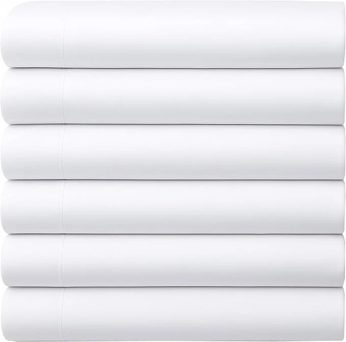 Secure GOLD TEXTILES Full Flat Sheet 12 Pack – Brushed Microfiber Top Sheets Innovative