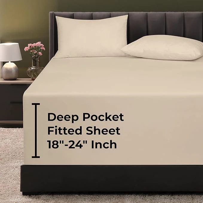 Verified Royale Linens Extra Deep Pocket Full Fitted Sheet Only Consistent