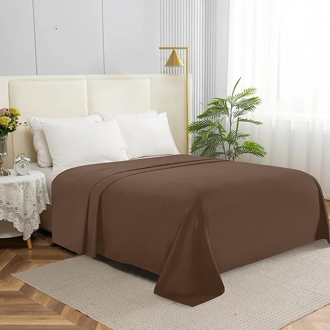 Sustainable Elegant Comfort Premium Hotel Quality 1-Piece Flat Sheet Luxury Softest 1500 Reusable