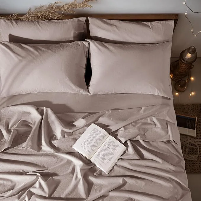 Selected LBRO2M Pure Linen Sheet Set Deep Pocket Up to 16 Bed Sheets Sets Enhanced