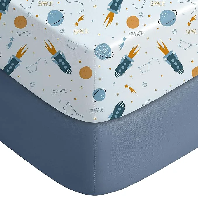 Classic Yoofoss Pack and Play Sheets Fitted Mini Crib Sheets 2-Pack Elegant